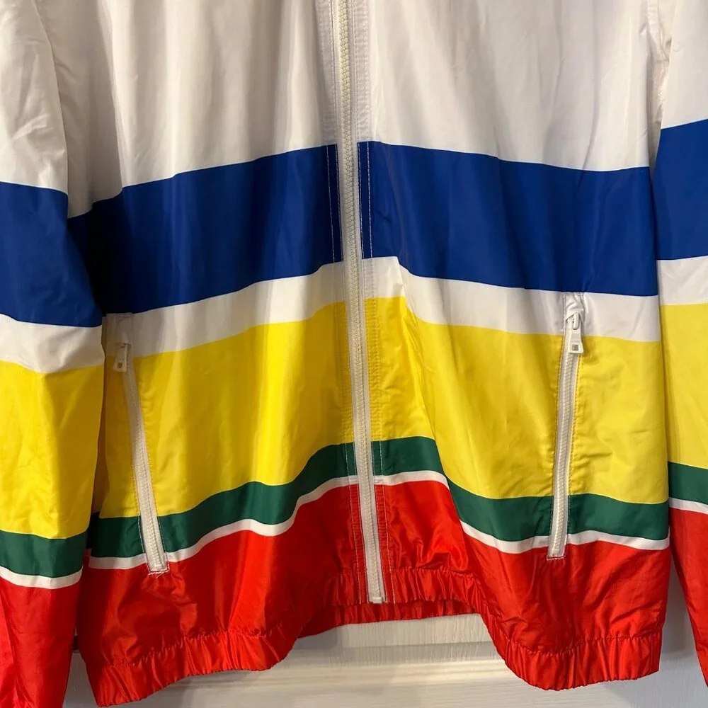 Tommy Hilfiger Archives Nautical Yacht Full Zip Retro Windbreaker Jacket XL Hood - Picture 5 of 12